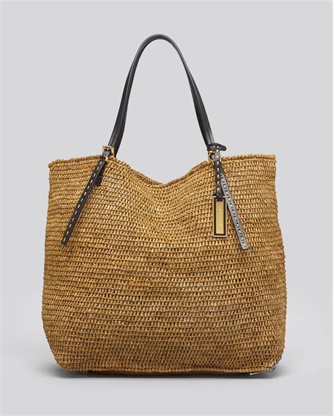 michael kors santorini straw tote